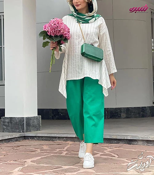 استایل تابستانی با مانتو لینن